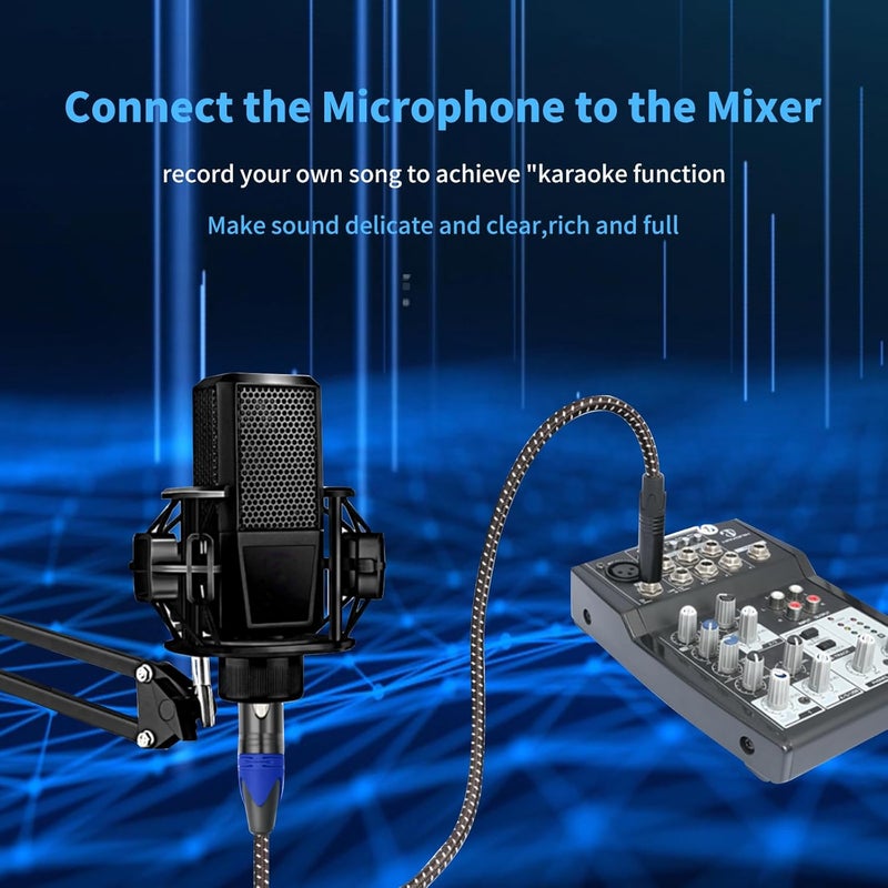 Smithok 1/4 to XLR Cable,Heavy Duty Nylon Braided,Gold Plated Plug,Balanced 1/4" TRS (Quarter Inch 6.35mm) to 3pin XLR Female Patch Cable, Microphone Cable, for Speaker,Mixer-10ft(3M) - Image 3